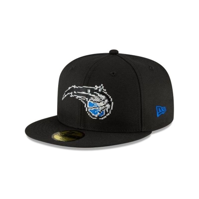 Black Orlando Magic Hat - New Era NBA Pixel 59FIFTY Fitted Caps USA8917564